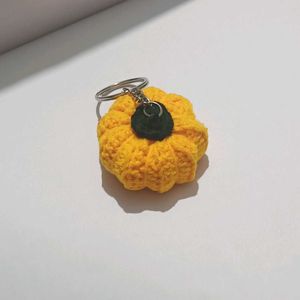 Crochet Pumpkin Keychain