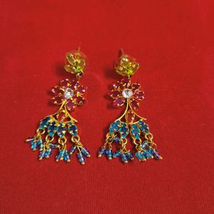 Colorful Set With Tika And Earrings  Beautiful