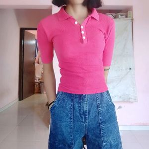 Korean Style Pink T Shirt