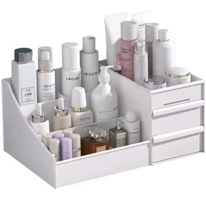 Heavy Quality Makeup Cosmetic Organizer Box (WHITE