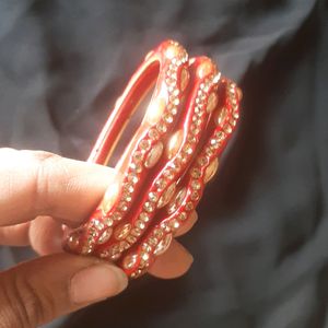 Red Lehati Bangles