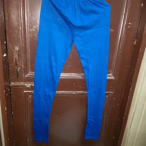 Women Blue Cotton Leggings New