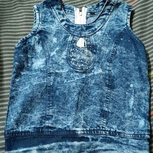 Denim Crop Top