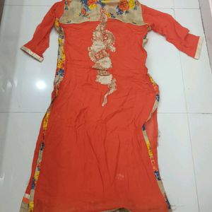 Orange Kurta Set