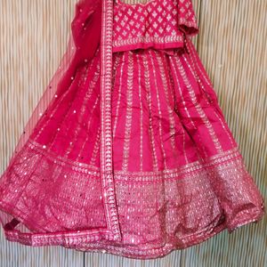 Ball Lehenga With Cold Shoulder Blouse And Belt