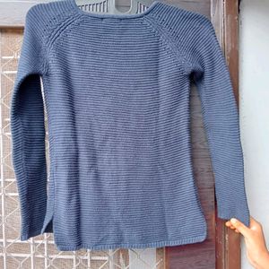 Beautiful Fit Blue Woolen  Top