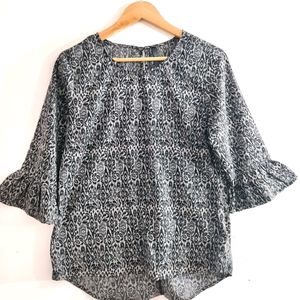 Easybuy Black Printed Top ( Women)