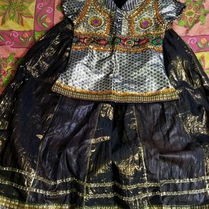 Traditional Top And Skirt With  Hand Embroidery