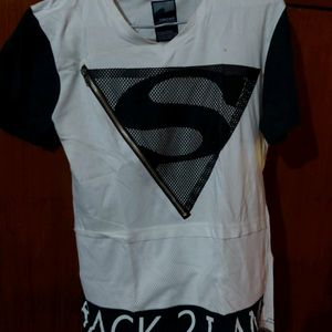 V- Neck Superman Tshirt