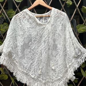 Free Size Net Transparent Shrug/overcoat