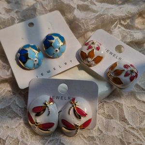 Italian Enamel Painted Studs