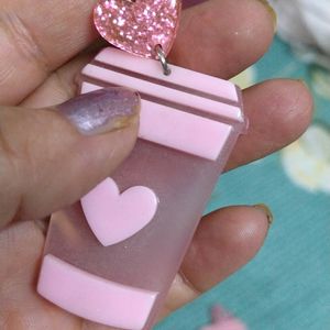 Plastic Little Heart Beautiful Ear Rings