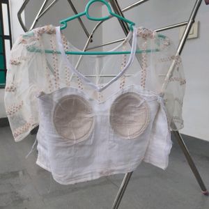 White Blouse Type Top