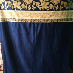 Navy Blue Curtain