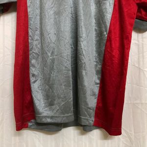 Sport Red And Grey Short Sleeve T Shirt