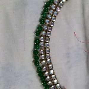 Silver Green Necklace