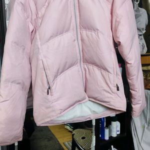 Baby Pink Woman Puffered Jacket, Size 32 (M)