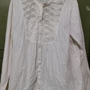 White Chikankari Top