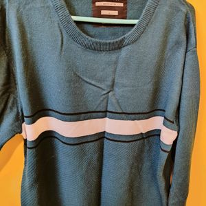 Wrogn Men's Woolen Teal Sweater