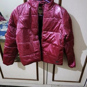 Pretty Pink Sheen Puffer Jacket