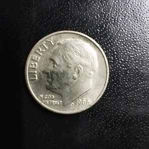 Inverted Mint Error USA One Dime Coin 1966