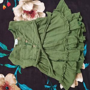 Olive Green 🟢 Dress For Baby Girl #12-18 Months😇