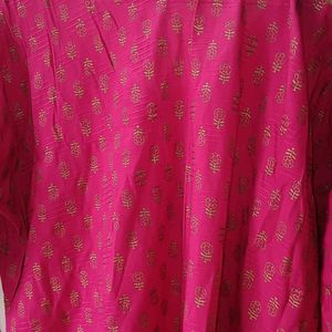 Pink Kurta For Regular And Festive Wear