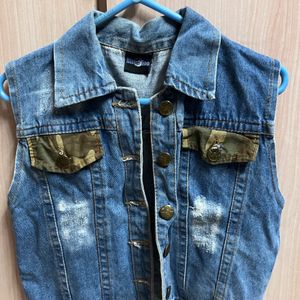 Denim short jacket