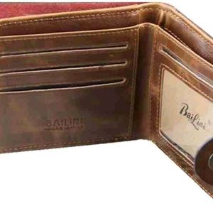 Bailini Men Brown Genuine Leather Wallet