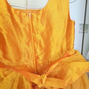 Branded Golden Cute Frock 😍 Negotiable Price