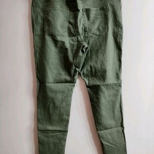 Olive Green Imported Jeggings For Women