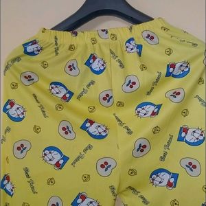 Women And Girls Doraemon Print Pajama