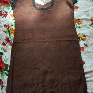 Brown Cotton Kurtha | Size M