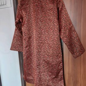 Maroon Ethnic Printed Kurta (Boys)