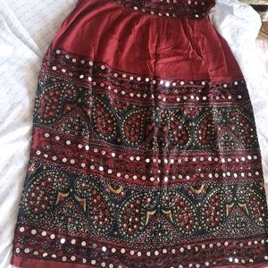 Black And Maroon Lehngha choli