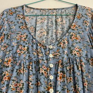 Tie Up Floral Top