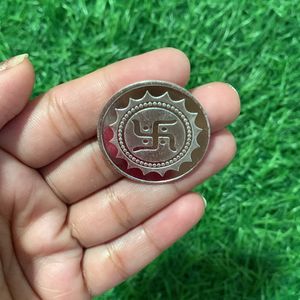 Swastik Coin With Ganeshji & Laxmiji