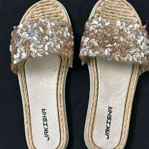 Sequined Flip Flops