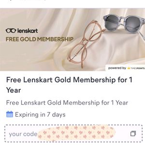 Free Lenskart Gold membership 👀❣️