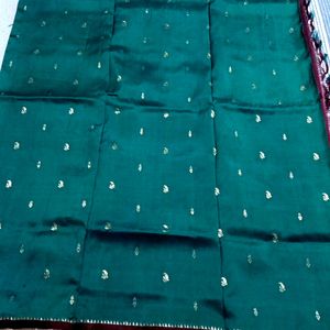 Teal Green Kanjeevaram Saree