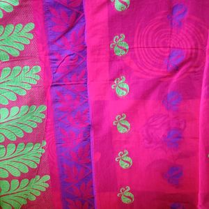 Magentaa Cotton Saree