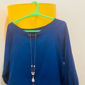 Blue A-line Top With Accessories Attached