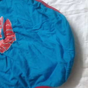 Blue Cotton Brief with Red Kiss Print - Size M