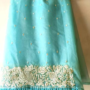 Big Diwali Discount!!!Organza Embroidered Sare