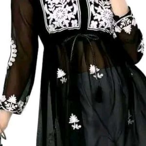 Black Trending Chikankari Kurti