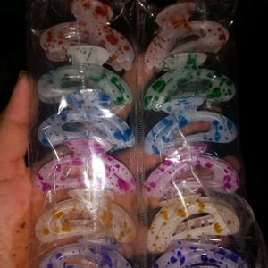 Colourful Hair Clutcher 12 Pcs