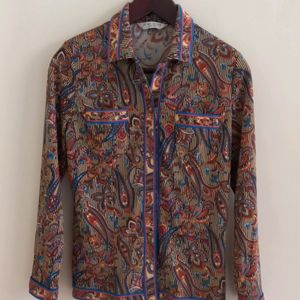 Full Sleeves Multicolored  Shirt With Diamond Work