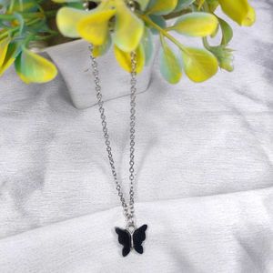 BLACK BUTTERFLY 🦋 PENDANT NECKLACE