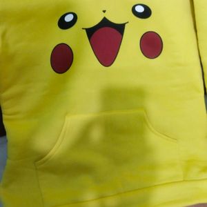 Yellow Pikachu Hoodie "L"