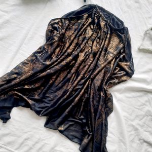 Black & Gold Party Wear Top